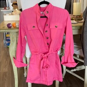 Express pink utility romper